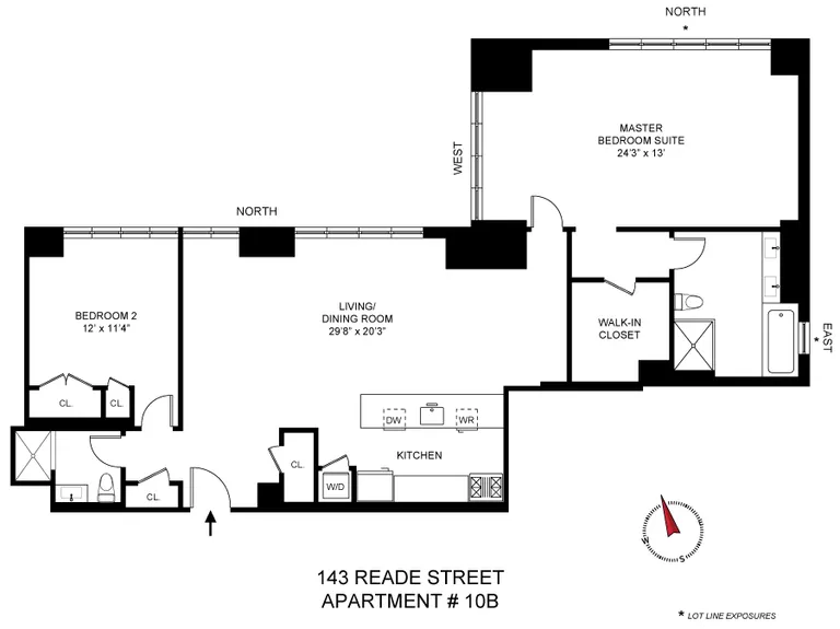 143 Reade Street, 10B | floorplan | View 8
