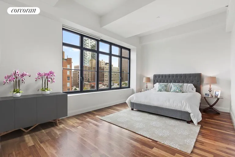 New York City Real Estate | View 143 Reade Street, 10B | Huge master w/ North West corner windows | View 4