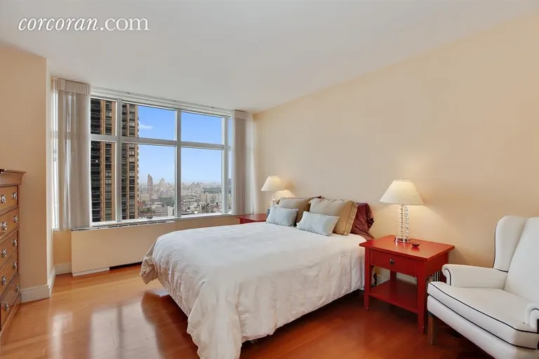 New York City Real Estate | View 160 West 66th Street, 36B | Luxurious master bedroom with en-suite bath.  | View 5