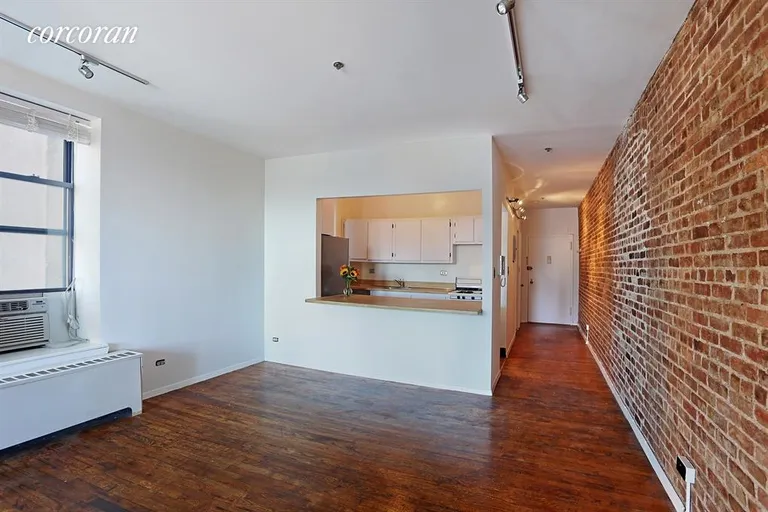 New York City Real Estate | View 60 Pineapple Street, 7E | Open kitchen with large window and dishwasher | View 3