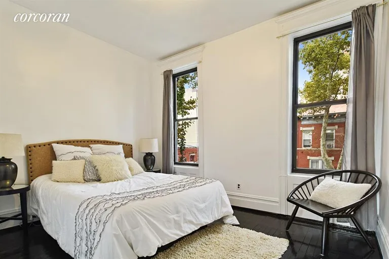 New York City Real Estate | View 120 Clifton Place | Tree lined views from the master bedroom | View 5