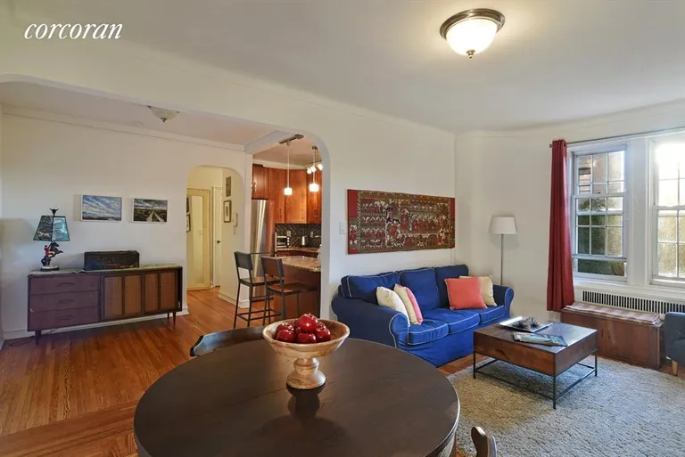 New York City Real Estate | View 360 Clinton Avenue, 3J | Open foyer, dining, and living room | View 2