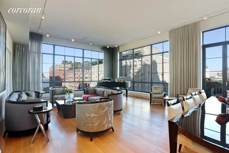 New York City Real Estate | View 7 Hubert Street, 8B | Corner Living Room | View 2