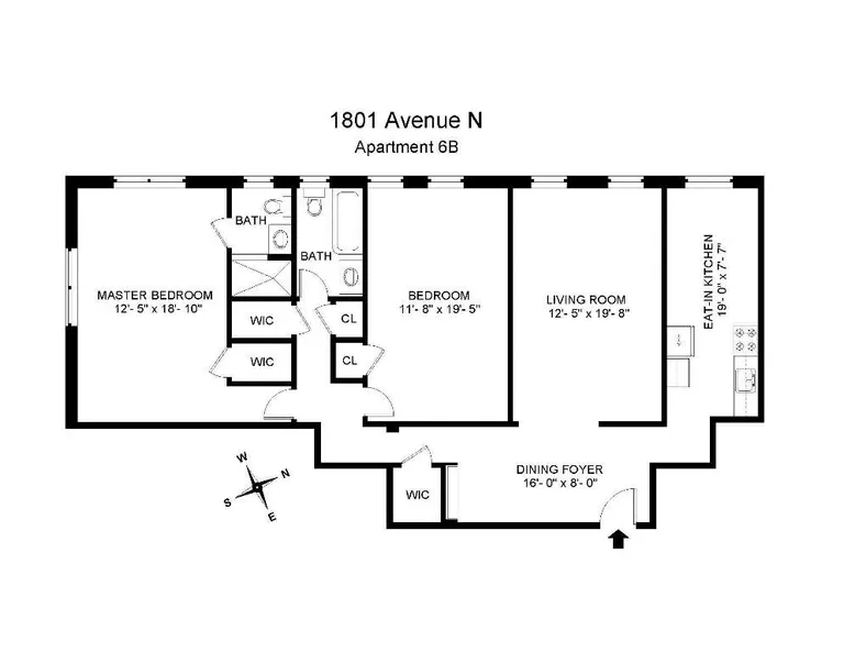 1801 Avenue N, 6B | floorplan | View 7