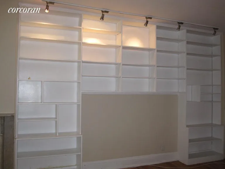 New York City Real Estate | View 392 Pacific Street, 2 | Wall of Built-Ins in Living Room | View 7