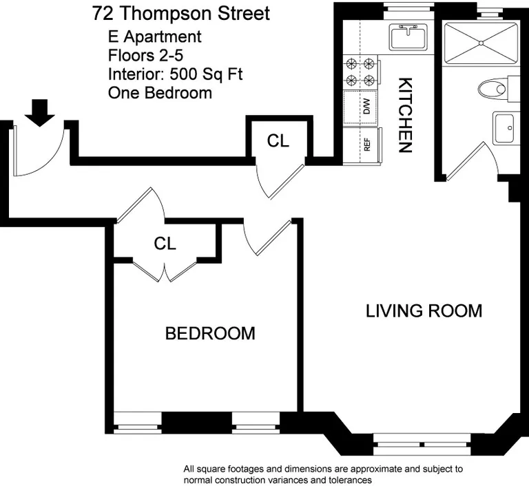 72 Thompson Street, 5E | floorplan | View 5