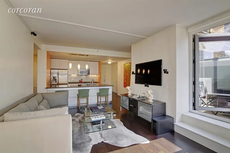 New York City Real Estate | View 306 Gold Street, 9F | Living Room | View 2