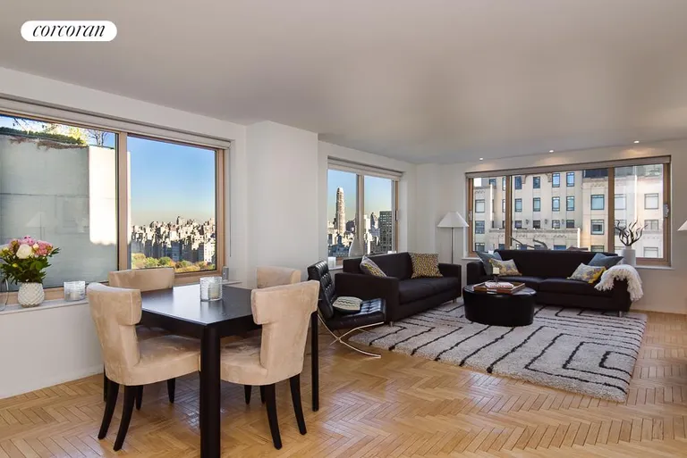 New York City Real Estate | View 106 Central Park South, 26B | Open Living/Dining Room | View 3