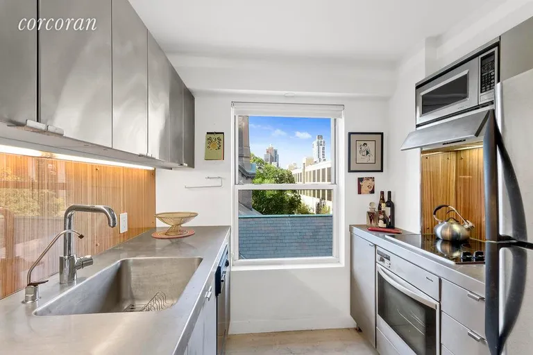 New York City Real Estate | View 360 West 28th Street, 6B | Stainless Steel Windowed Kitchen | View 5