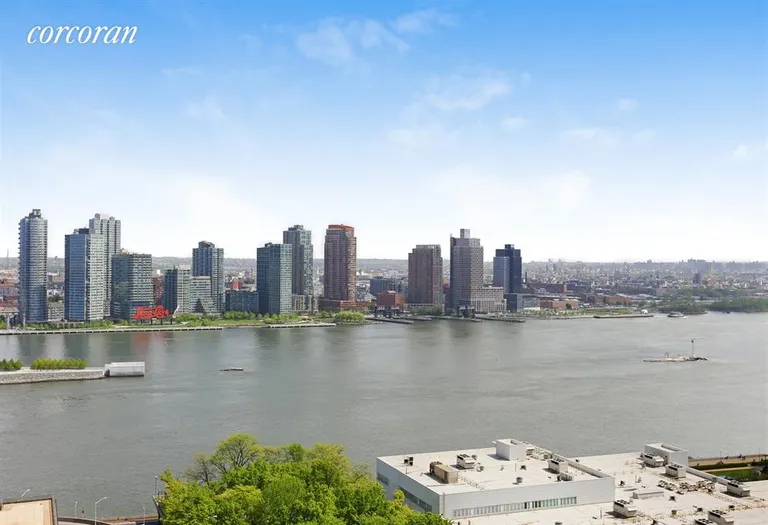 New York City Real Estate | View 100 United Nations Plaza, 27B | East River Views from the Living Room | View 5