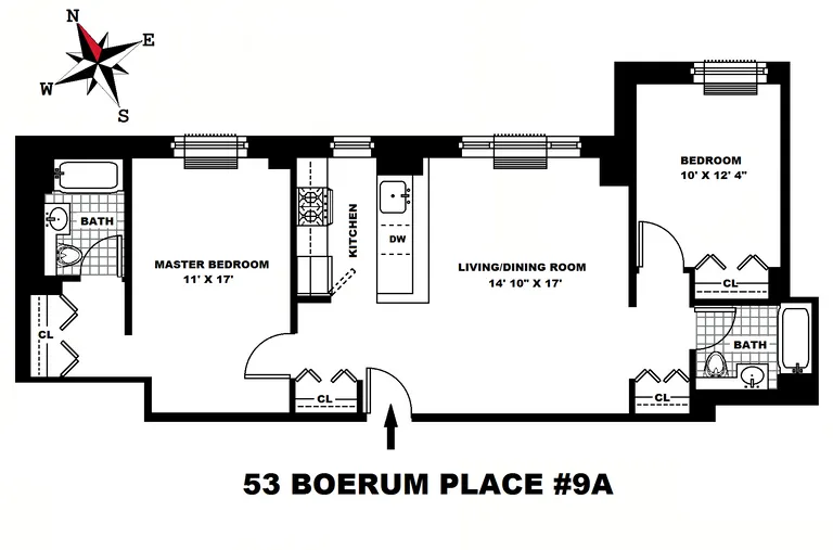 53 Boerum Place, 9A | floorplan | View 9