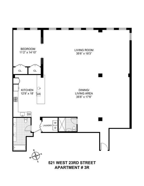521 West 23rd Street, 3R | floorplan | View 7