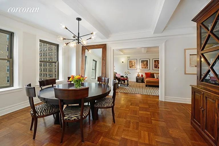 New York City Real Estate | View 670 West End Avenue, 8F | Dining Room and Living Room | View 4