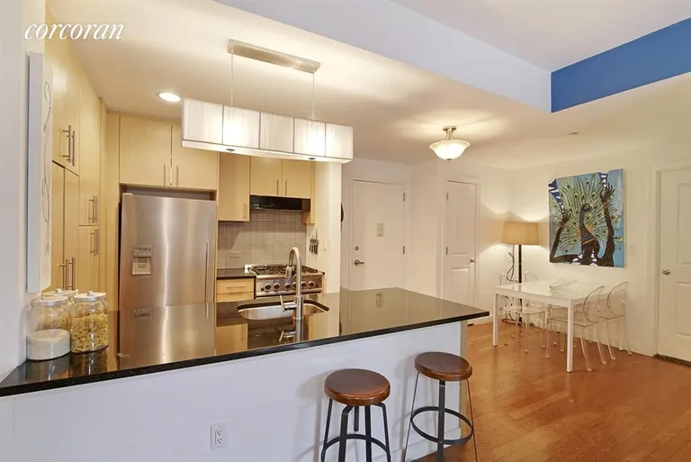 New York City Real Estate | View 5-49 Borden Avenue, 2H | Kitchen and Dining Area | View 2