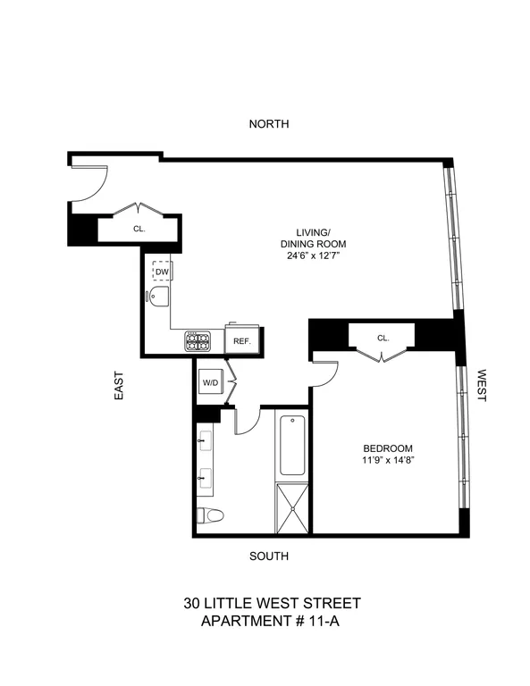 70 Little West Street, 11A | floorplan | View 5