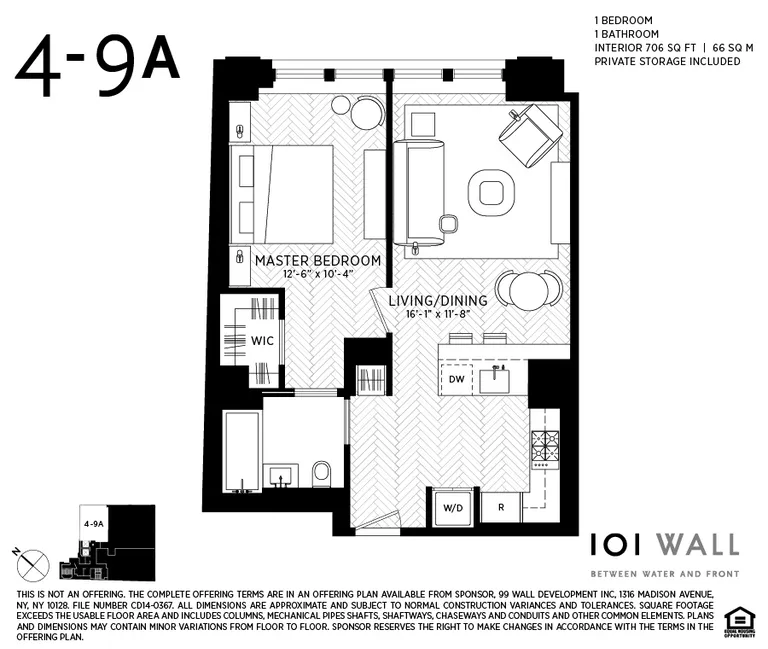 101 Wall Street, 6A | floorplan | View 1