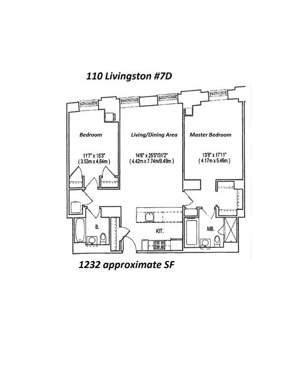 110 Livingston Street, 7D | floorplan | View 6