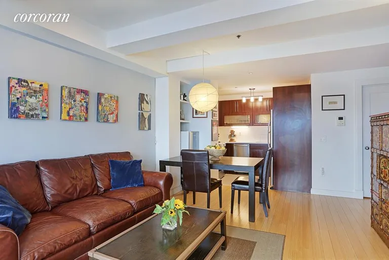 New York City Real Estate | View 302 2Nd Street, 11K | Living Room and Dining Area | View 2