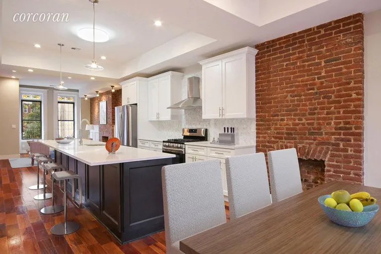 New York City Real Estate | View 712A Halsey Street | Dining & Huge Kitchen | View 3