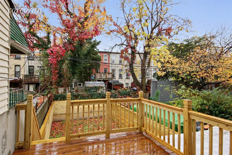 New York City Real Estate | View 712A Halsey Street | Deck from Dining Area | View 6