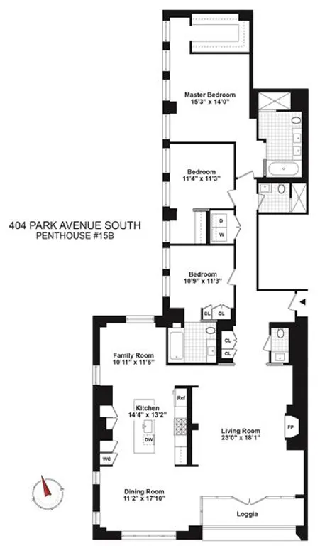 404 Park Avenue South, 15 PH B | floorplan | View 11
