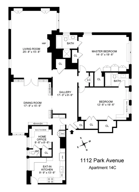 1112 Park Avenue, 14C | floorplan | View 11