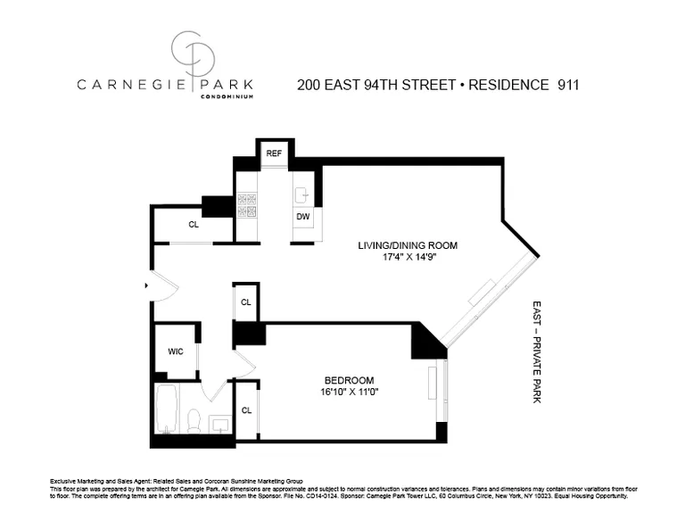 200 East 94th Street, 911 | floorplan | View 6