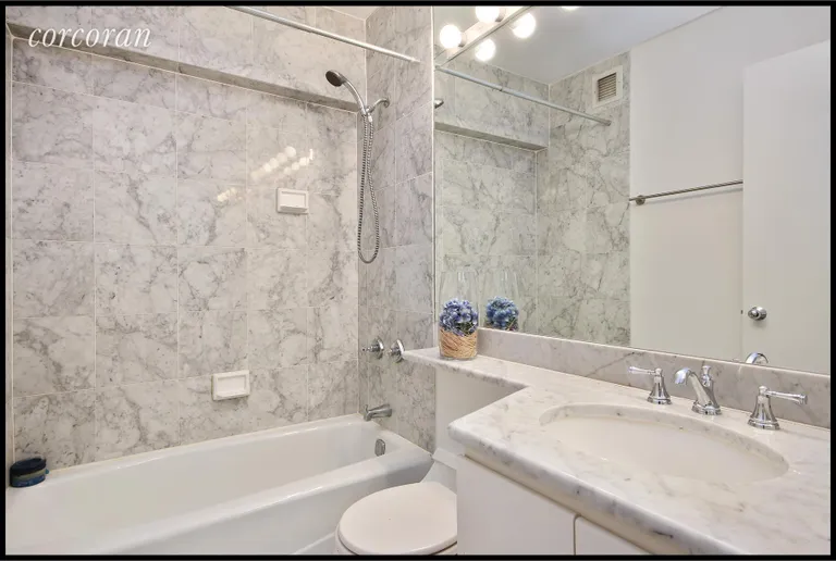 New York City Real Estate | View 45 East 25th Street, 14E | Refinished bath in sparkling Carrara marble! | View 3