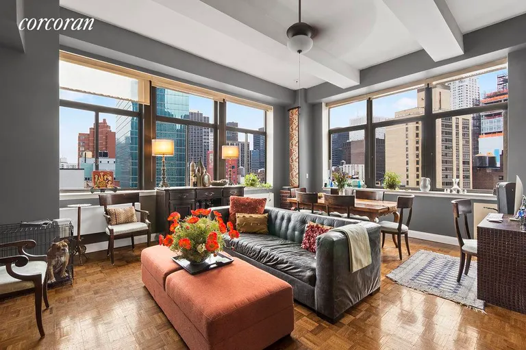 New York City Real Estate | View 310 East 46th Street, 19V | 2 Beds, 1 Bath | View 1
