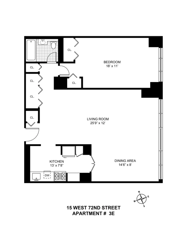 15 West 72Nd Street, 3E | floorplan | View 6