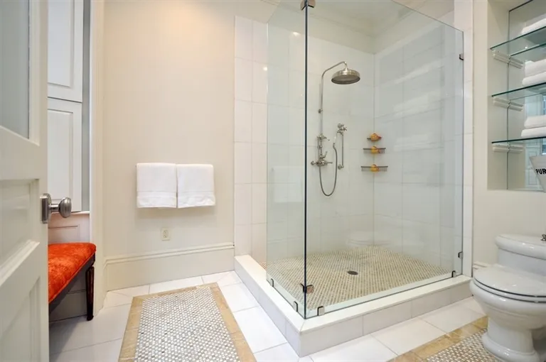 New York City Real Estate | View 60 West 9th Street | Master Bath oversized glass shower | View 8