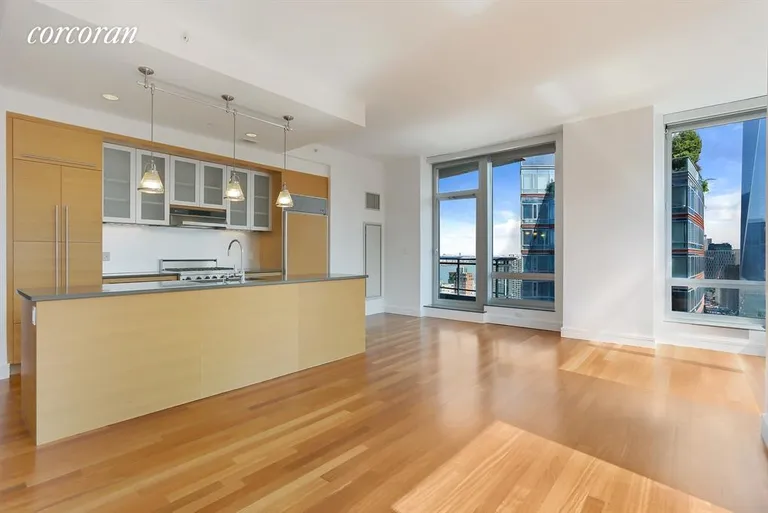 New York City Real Estate | View 30 West Street, PH1B | Kitchen/Living Room | View 5