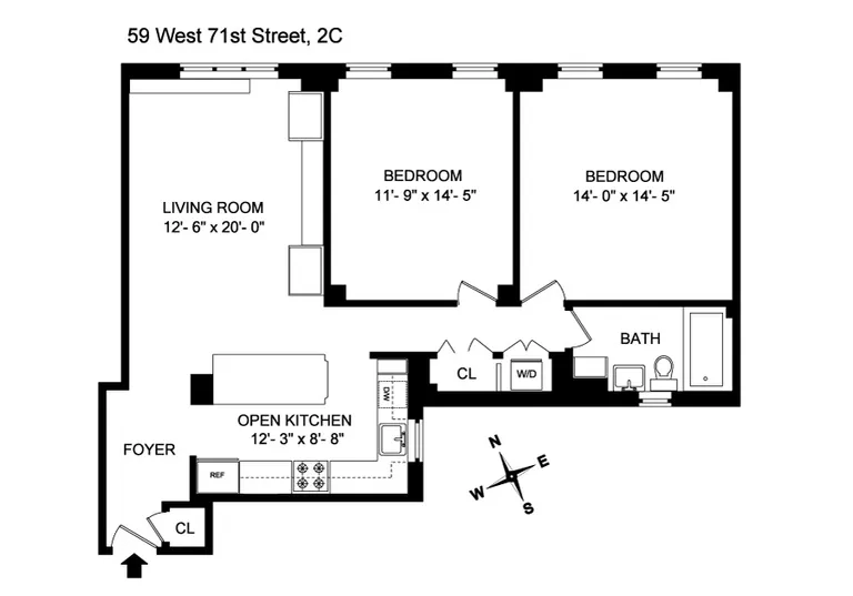 59 West 71st Street , 2C | floorplan | View 6