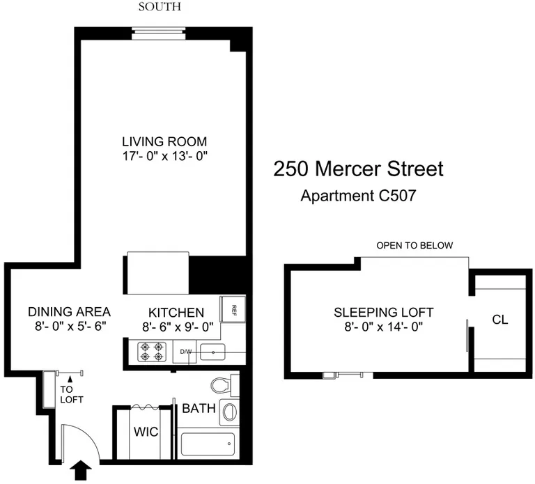 250 Mercer Street, C507 | floorplan | View 7