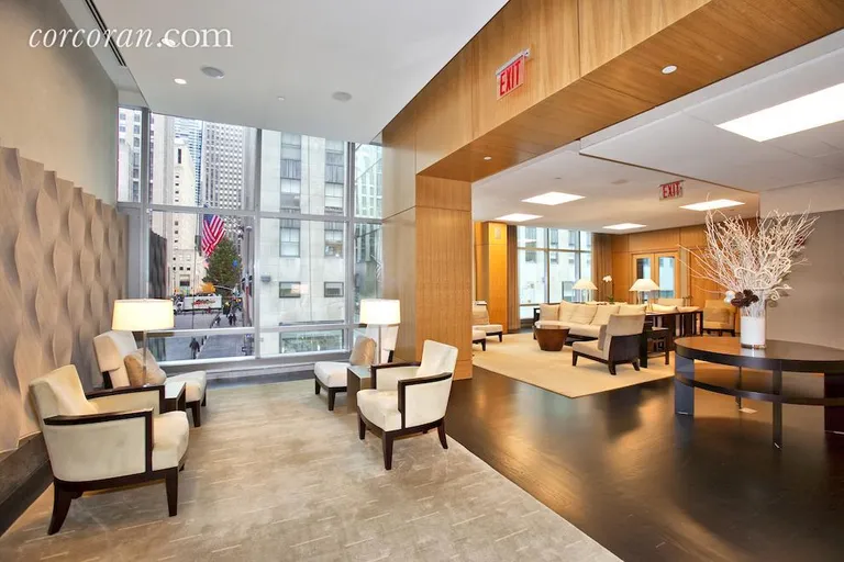 New York City Real Estate | View 18 West 48th Street, 21B | Resident's lounge | View 7