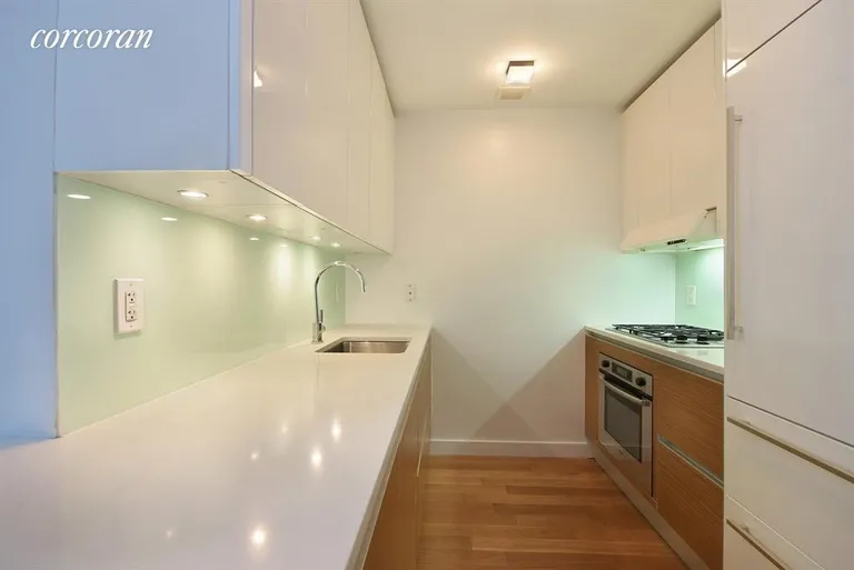 New York City Real Estate | View 555 West 59th Street, 5G | Imported Italian cabinetry and built in appliances | View 3