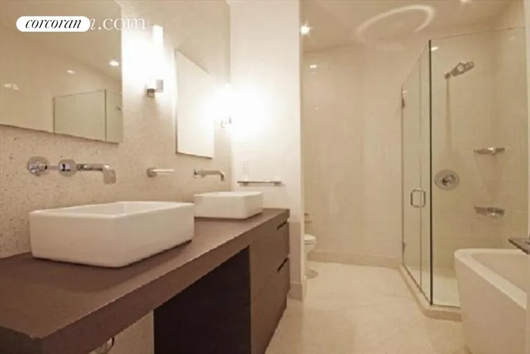New York City Real Estate | View 360 Furman Street, 341 | Double sink, soaking tub + oversized shower | View 5