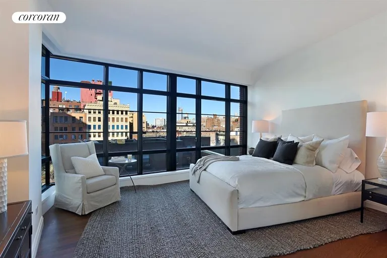 New York City Real Estate | View 150 Charles Street, 6DN | MBR with midtown north and Hudson River views west | View 4
