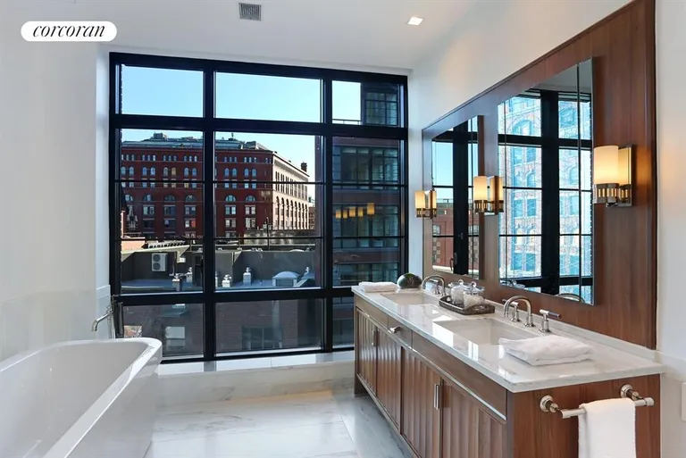 New York City Real Estate | View 150 Charles Street, 6DN | Master Bathroom | View 5