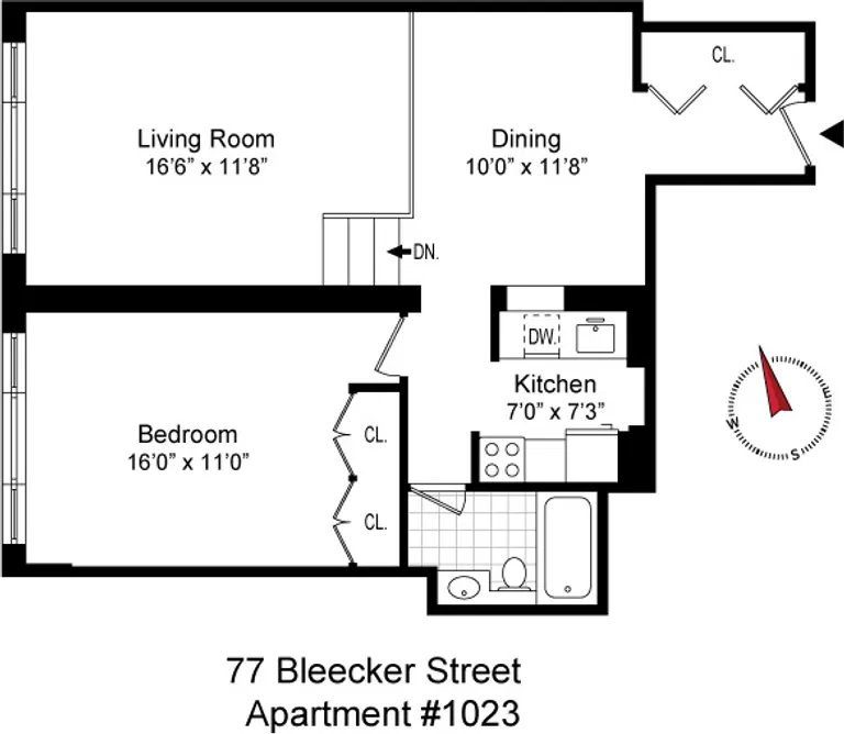 77 Bleecker Street, 1023 | floorplan | View 5