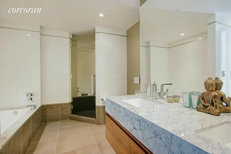 New York City Real Estate | View 400 Park Avenue South, 36B | Master Bathroom with shower and tub! | View 5