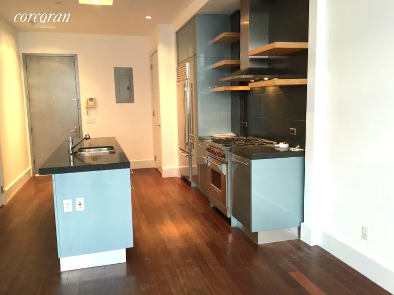 New York City Real Estate | View 60 Broadway, 2K | Large open kitchen with high-end appliances | View 3