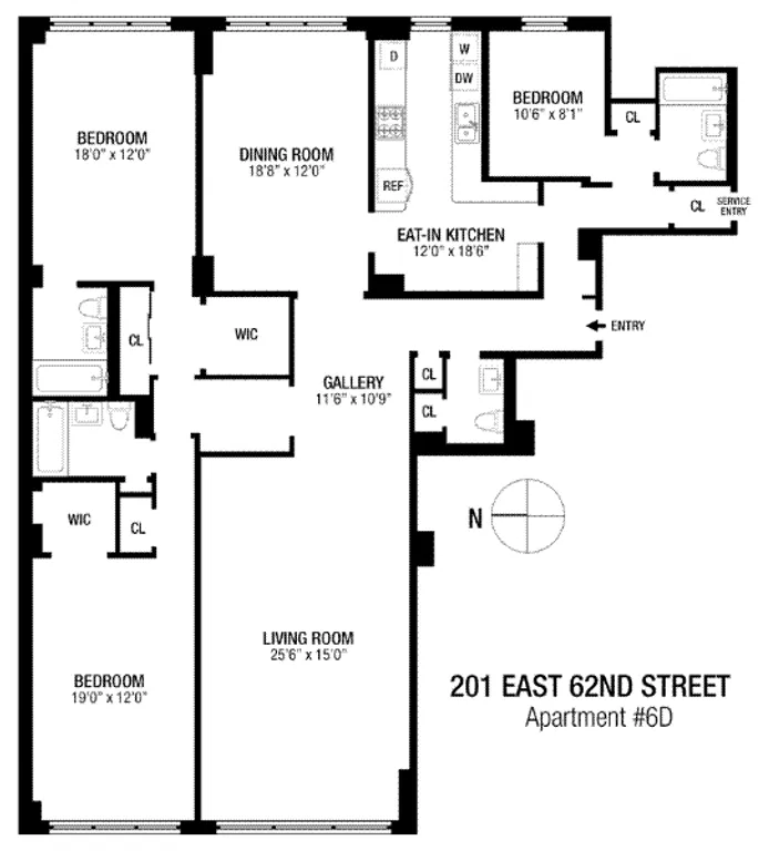 201 East 62Nd Street, 6D | floorplan | View 15