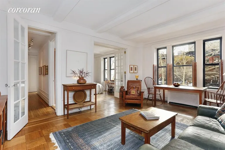 New York City Real Estate | View 160 West 95th Street, 3D | Living Room Opening On To Bedroom | View 2
