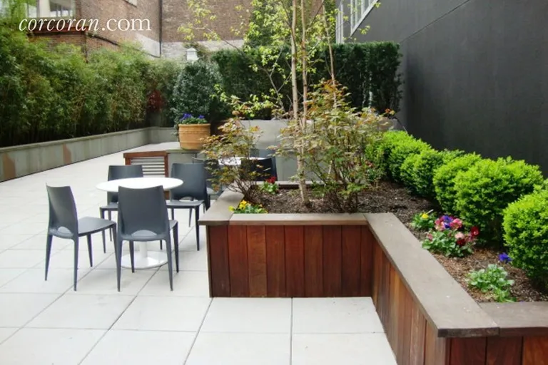 New York City Real Estate | View 447 West 18th Street, 8C | Courtyard Garden | View 7