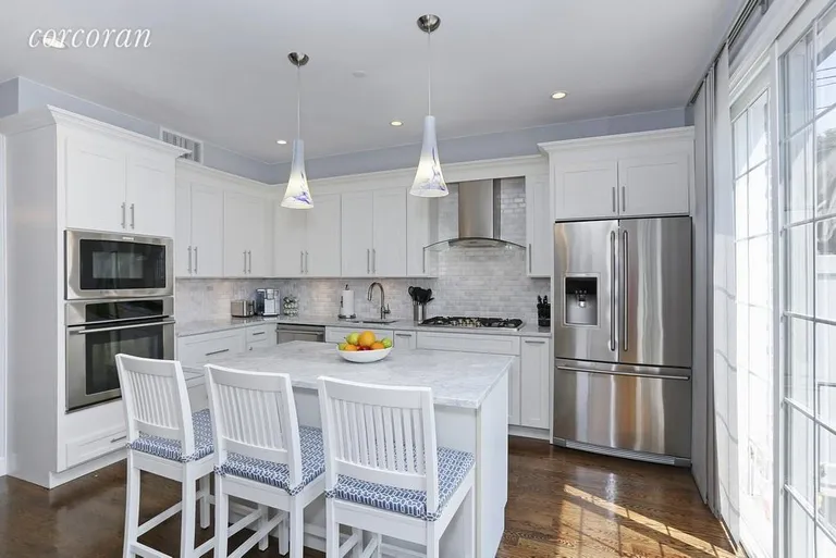 New York City Real Estate | View 182 13th Street, 1 | Gorgeous Kitchen With Island | View 4