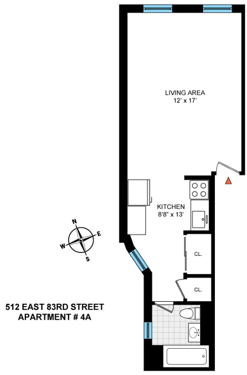 512 East 83rd Street, 4A | floorplan | View 6