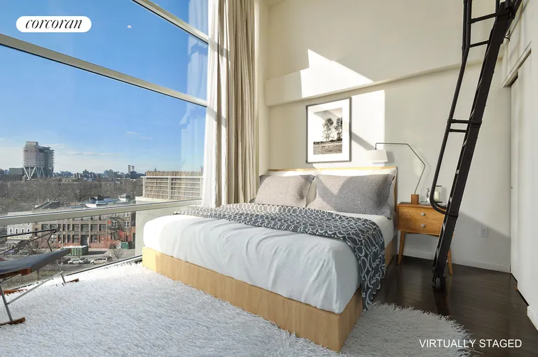 New York City Real Estate | View 524 Manhattan Avenue, 7 | Virtually staged master bedroom | View 4