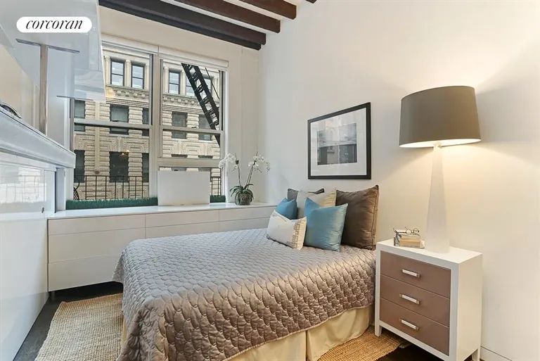 New York City Real Estate | View 23 Waverly Place, 4I | South facing windows overlook an ornate facade | View 3