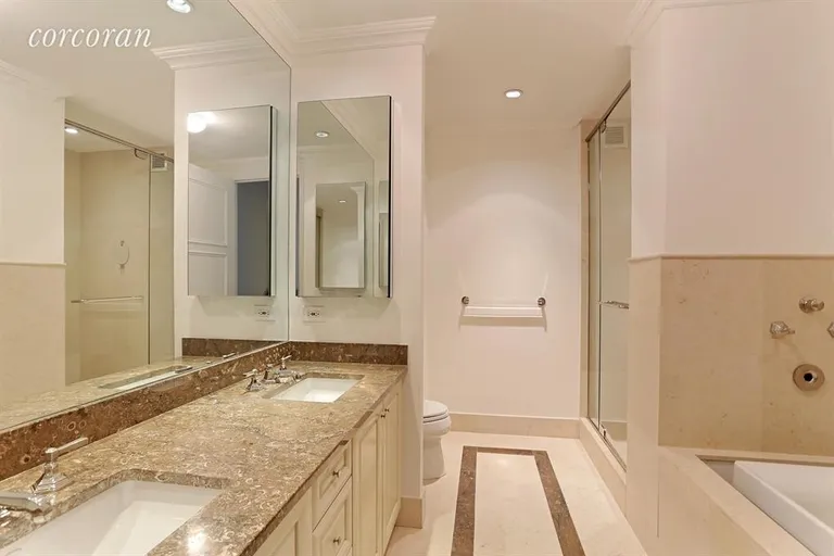 New York City Real Estate | View 181 East 90th Street, 25B | Master Bathroom | View 4